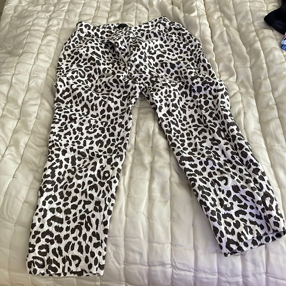 J Crew Leopard Capri Pants